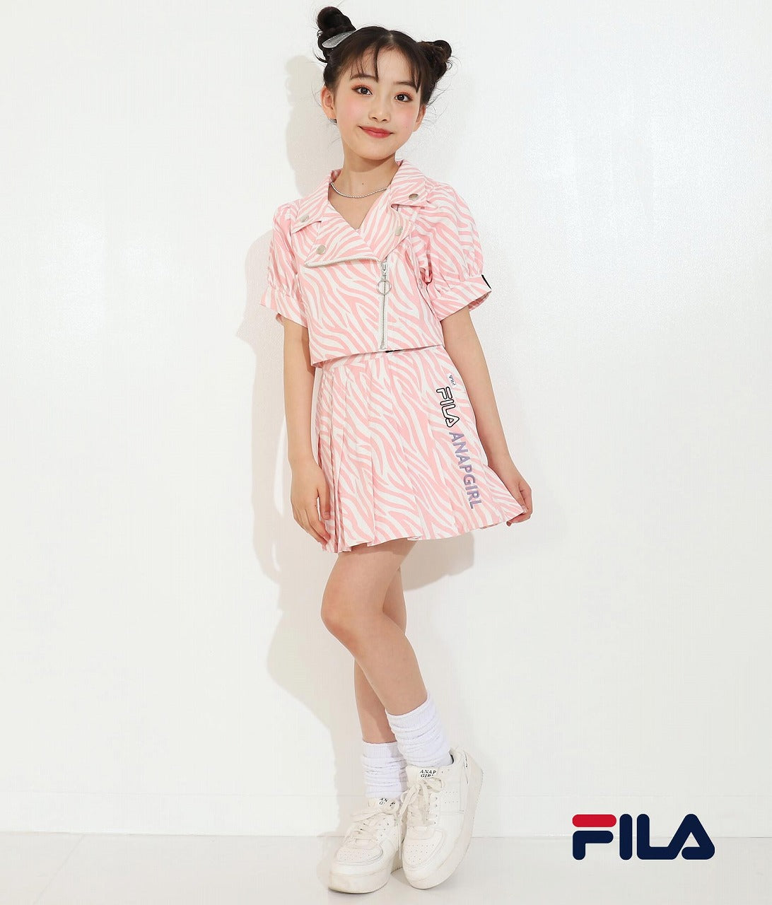 ANAPGiRL × FILA コラボ パフスリライダースジャケット 915-6877