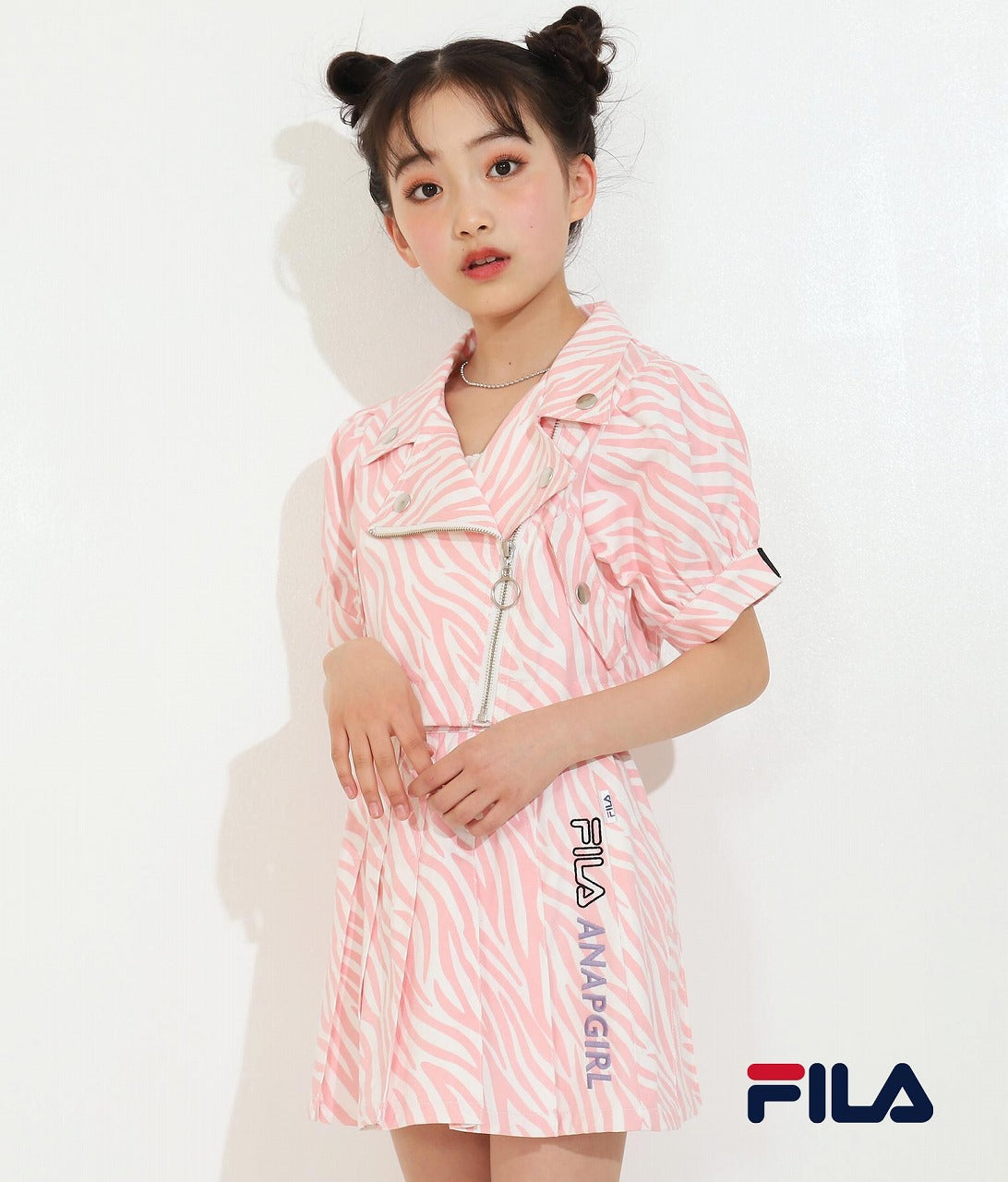 ANAPGiRL × FILA コラボ パフスリライダースジャケット 915-6877