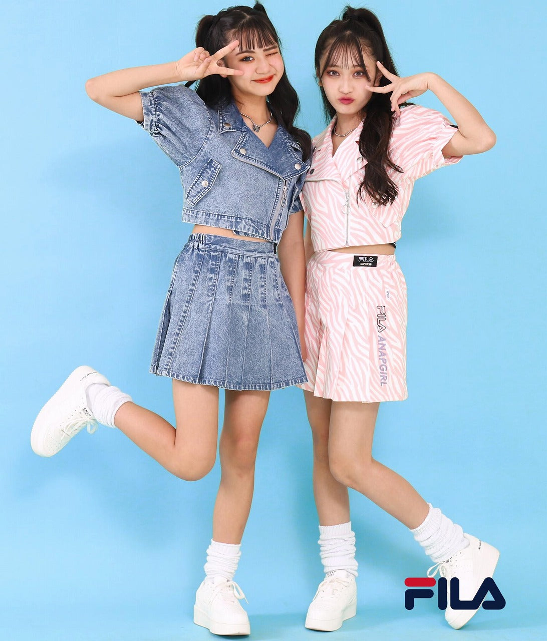 ANAPGiRL × FILA コラボ パフスリライダースジャケット 915-6877