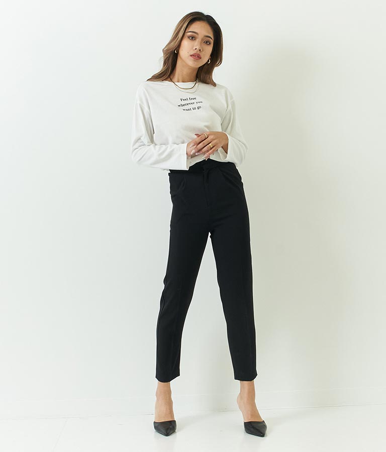 テーパードパンツ×ロングTシャツセット 158-5166