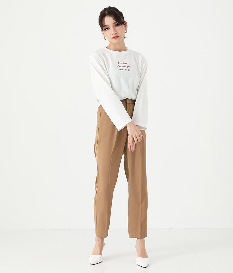 テーパードパンツ×ロングTシャツセット 158-5166