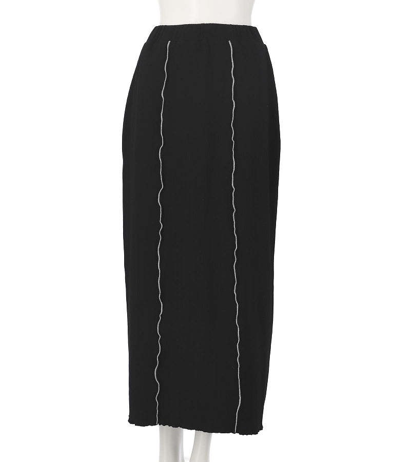 カット リブ メロー 配色 ナロー スカート 791-8726