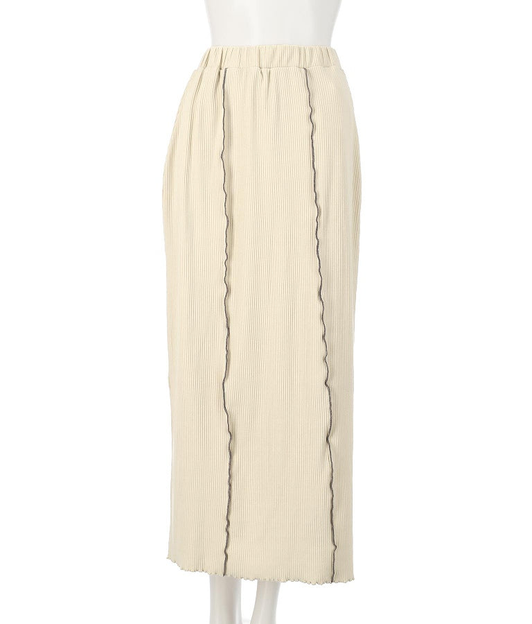 カット リブ メロー 配色 ナロー スカート 791-8726