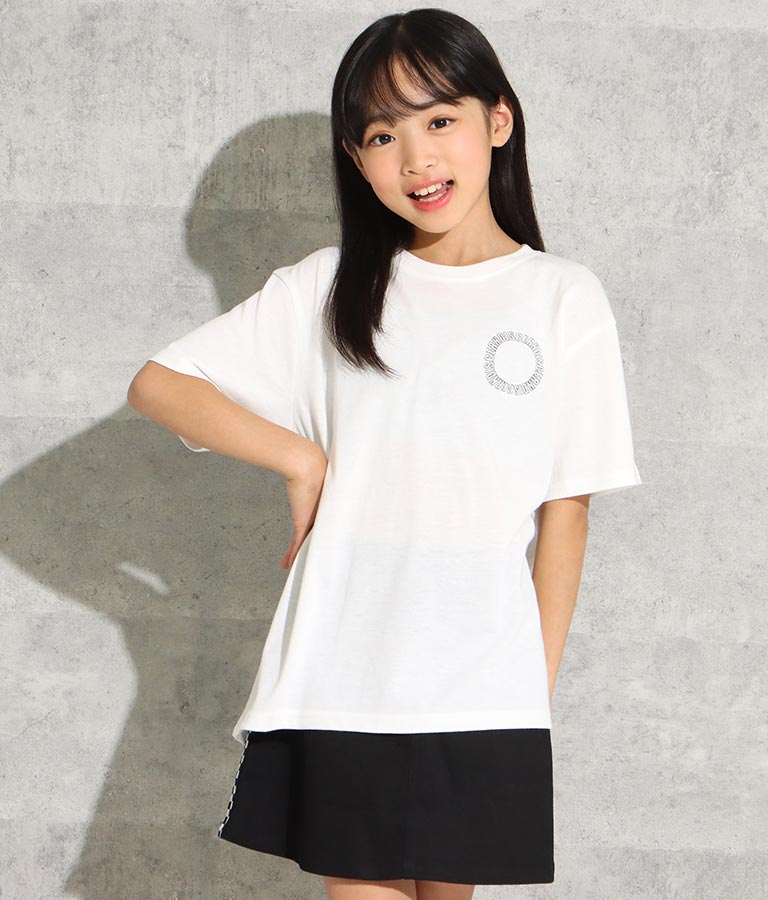 縦ロゴプリントビッグTシャツ 423-2827