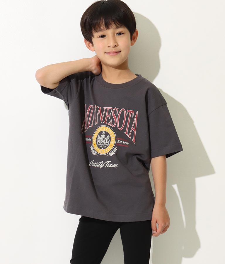 カレッジ プリント ビッグ Tシャツ 423-2807