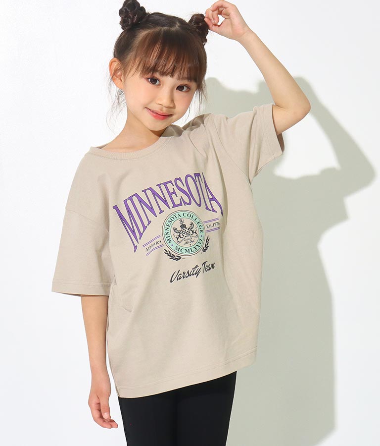 カレッジ プリント ビッグ Tシャツ 423-2807