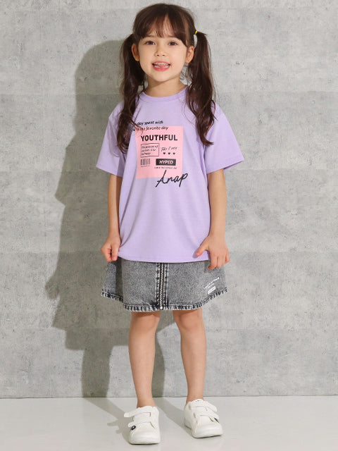 カラー ボックス ロゴ ビッグ Tシャツ 423-2837