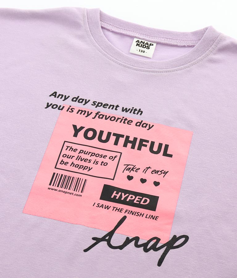 カラー ボックス ロゴ ビッグ Tシャツ 423-2837