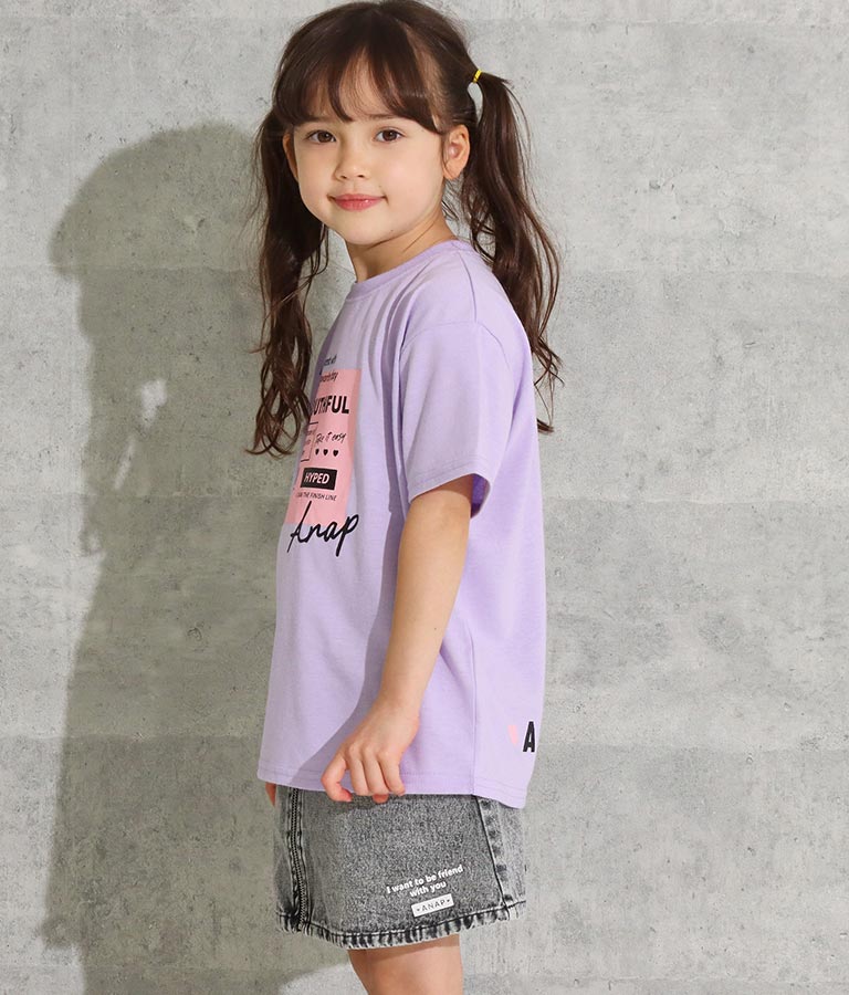 カラー ボックス ロゴ ビッグ Tシャツ 423-2837