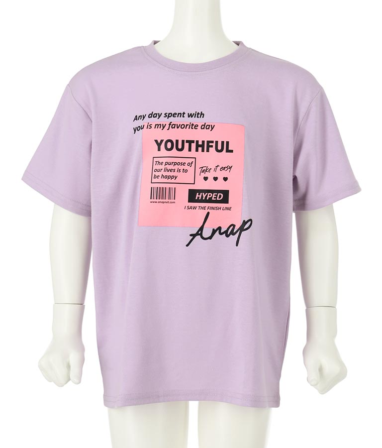 カラー ボックス ロゴ ビッグ Tシャツ 423-2837