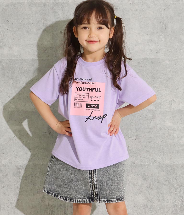 カラー ボックス ロゴ ビッグ Tシャツ 423-2837