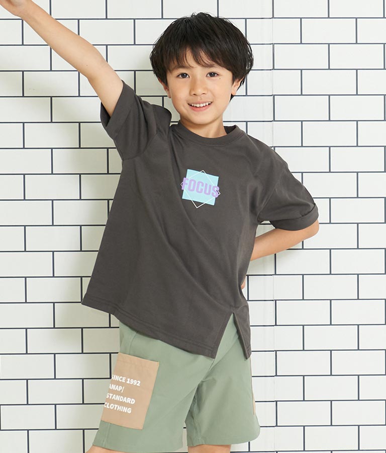 フロントスリットビッグTシャツ 423-3076