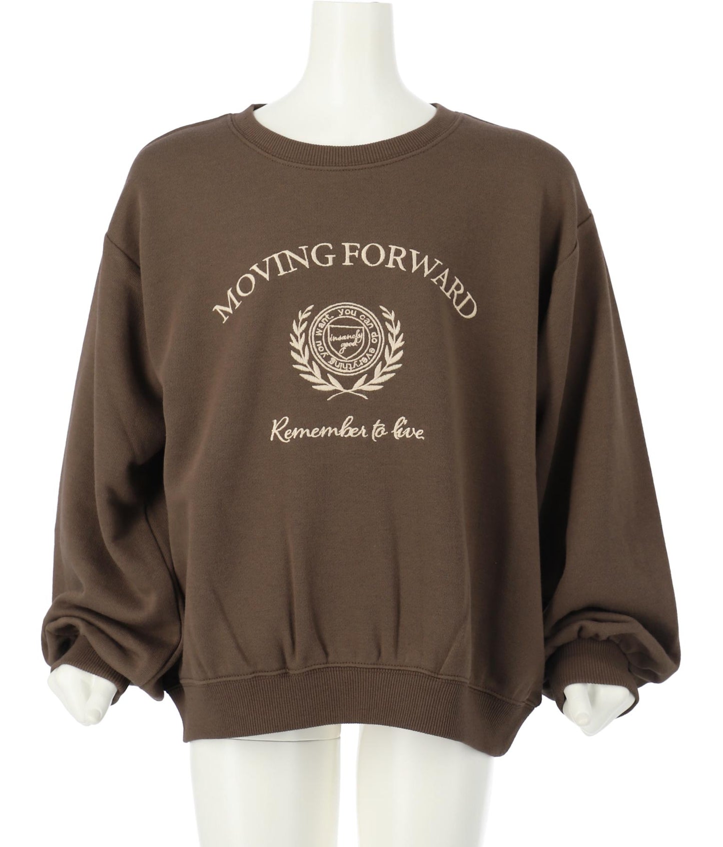 エンブレム 刺繍 裏毛 トレーナー 423-2906