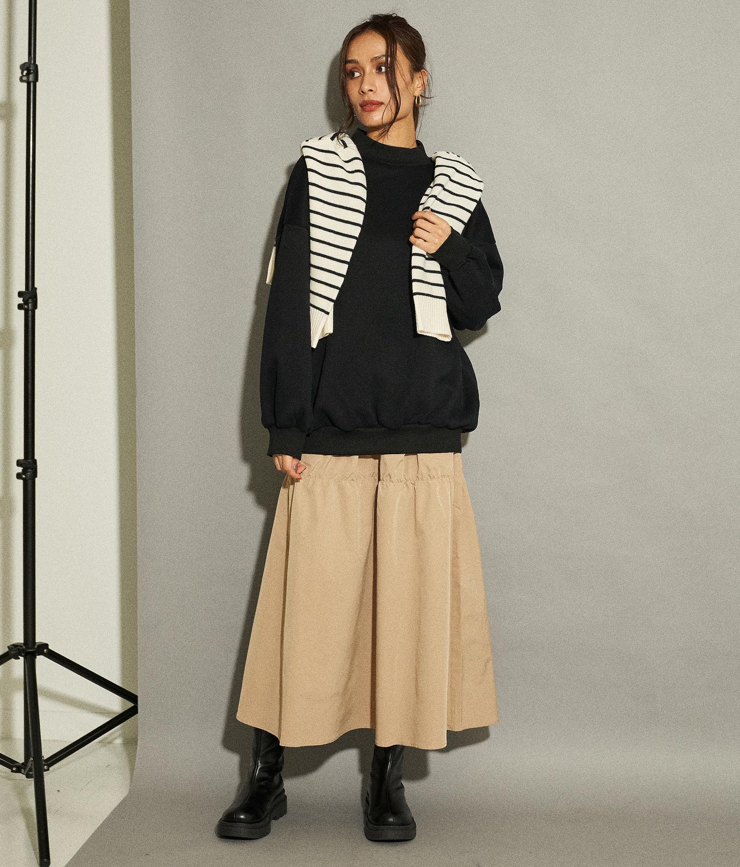 ギャザー ロング スカート 791-8663