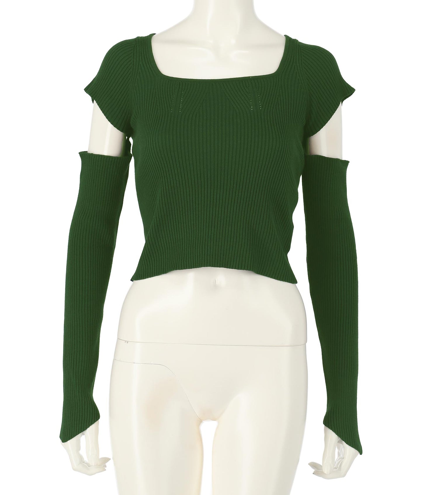 アームカットリブニットトップス 153-5322