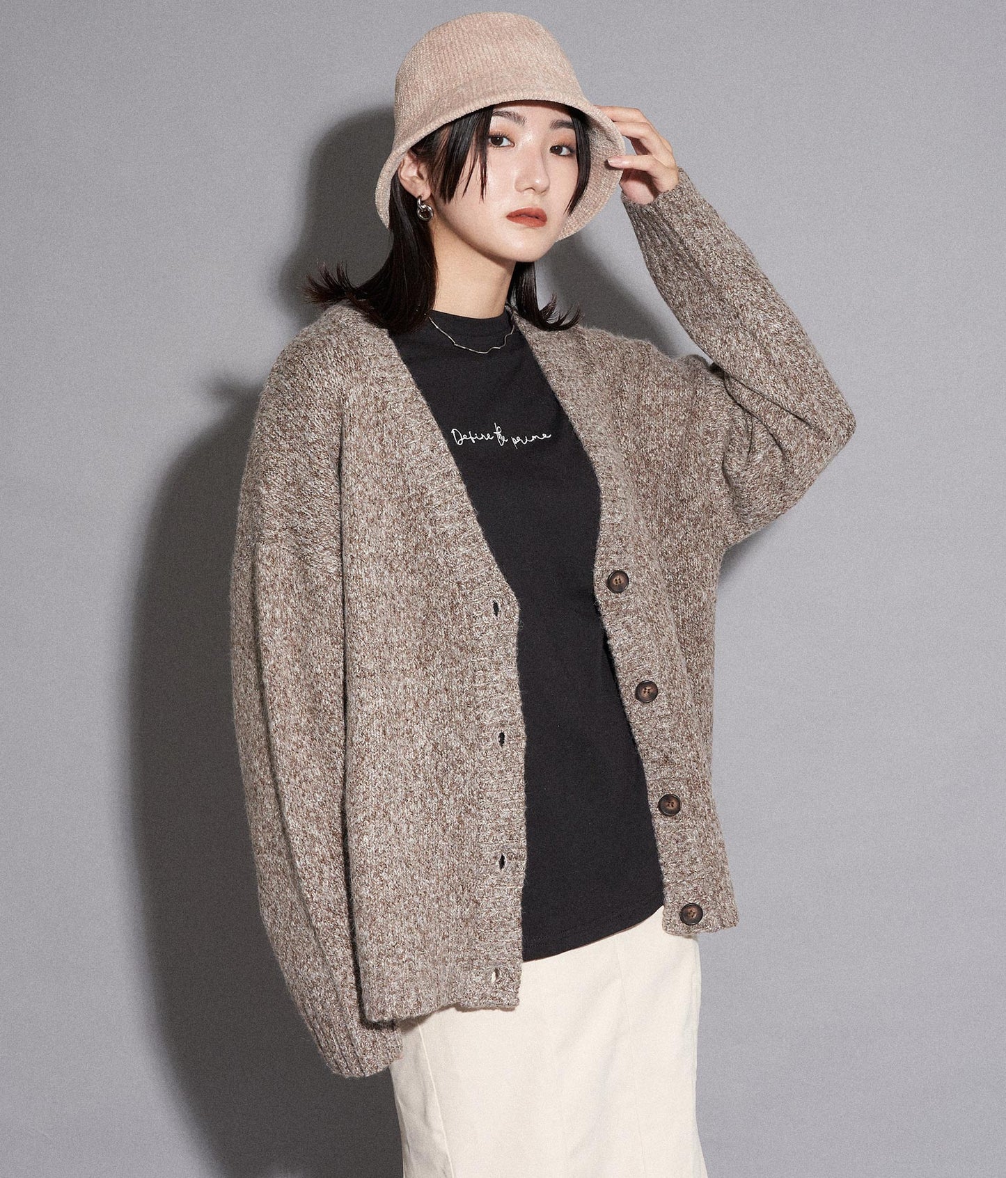 ミックス ヤーン カーディガン 794-8539