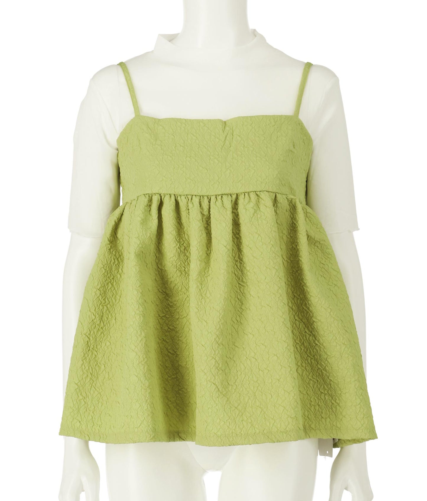 シアーインナーふくれジャガードキャミソールSET 158-5407