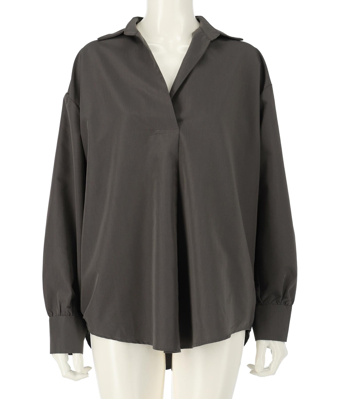 ボリュームスリーブスキッパーシャツ 153-5285