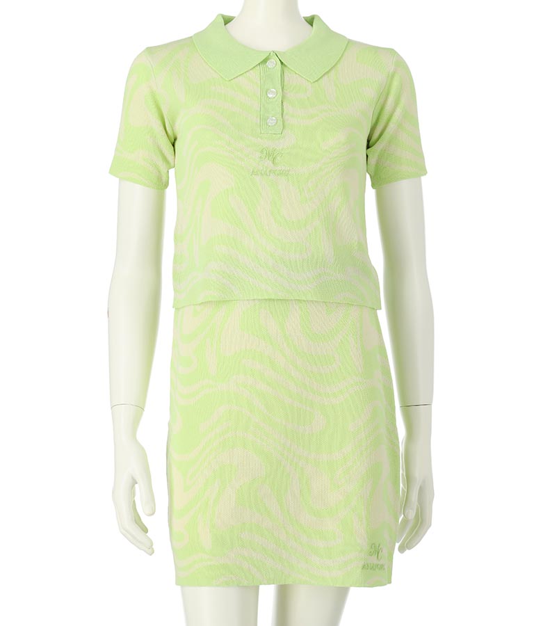 ANAPGiRL×mochuコラボマーブル柄サマーニットセットアップ 918-7201