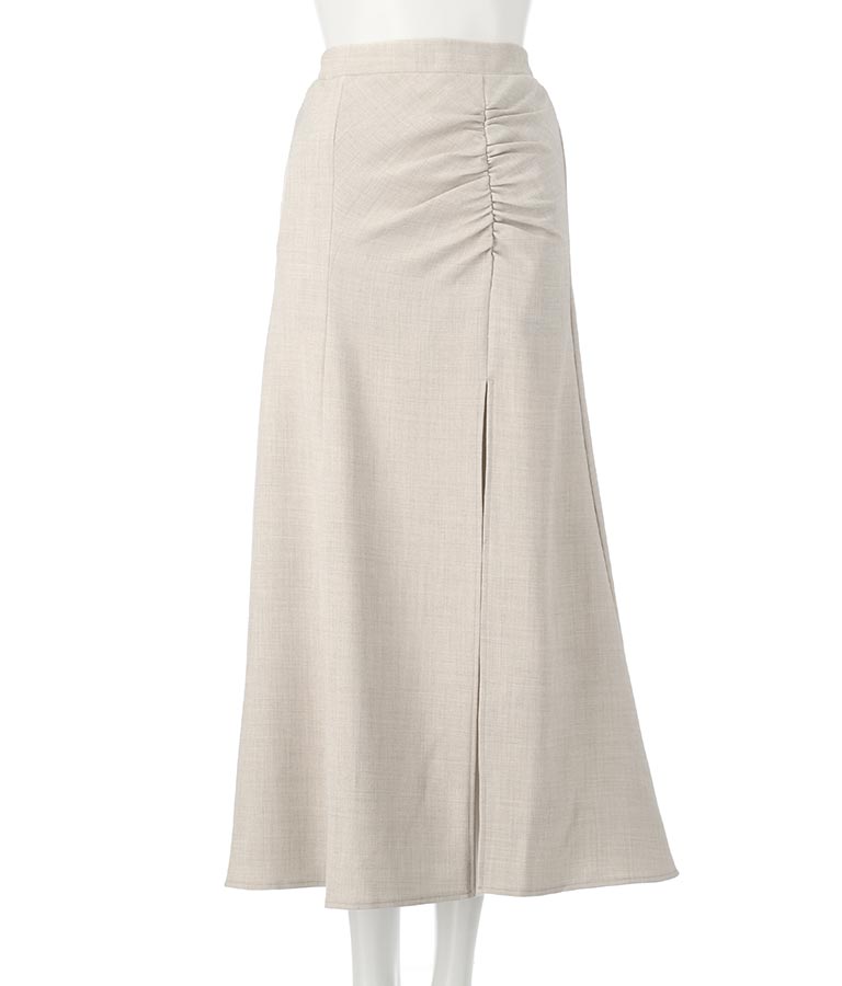 リネンライク シャーリング マーメイド スカート 791-8925