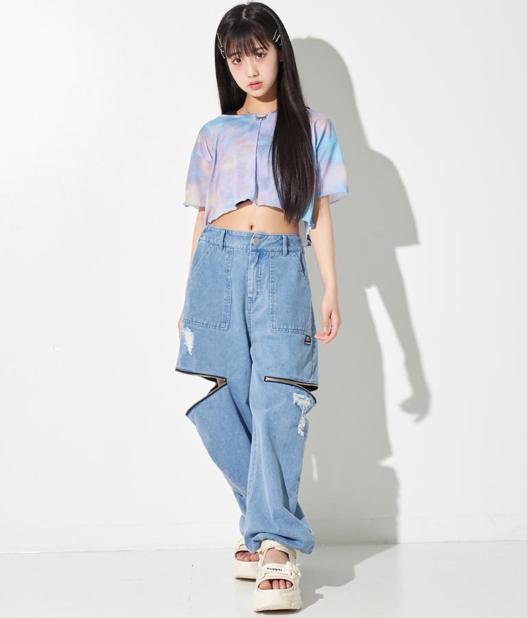 R+Sタイダイ柄ショートトップスTシャツ 913-7205