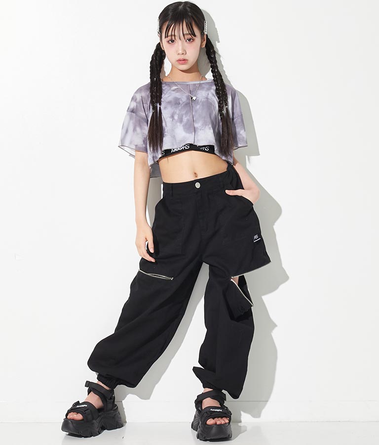 R+Sタイダイ柄ショートトップスTシャツ 913-7205