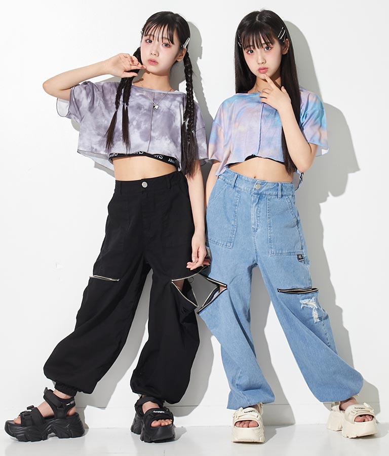 R+Sタイダイ柄ショートトップスTシャツ 913-7205
