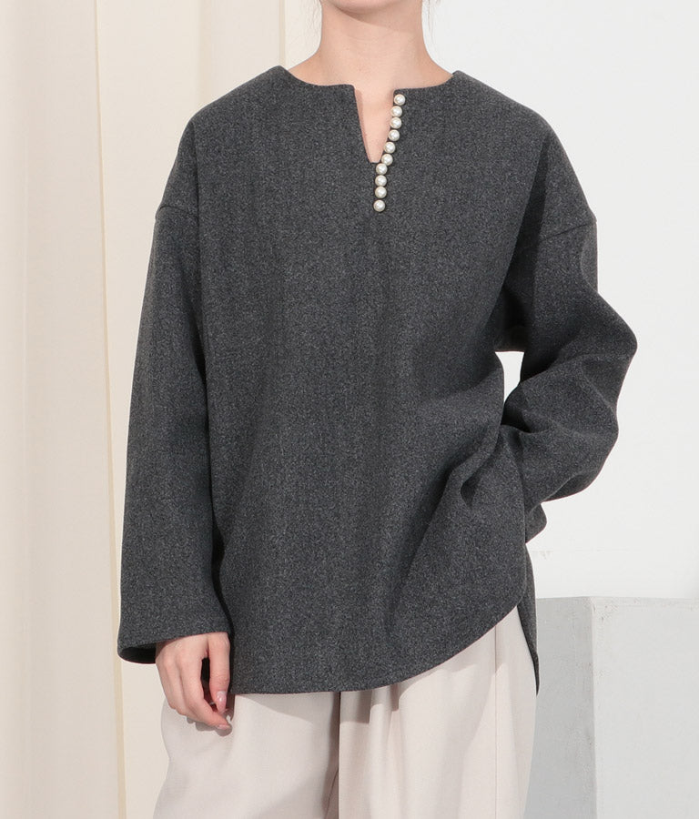 カット メルトン パール デザイン プルオーバー 363-8953