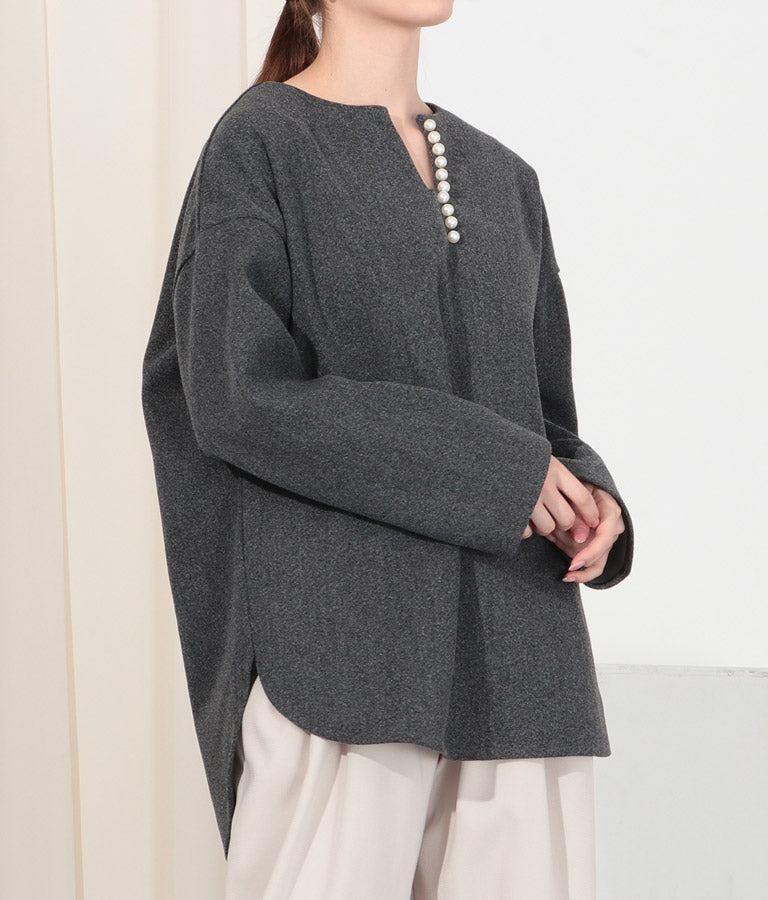 カット メルトン パール デザイン プルオーバー 363-8953