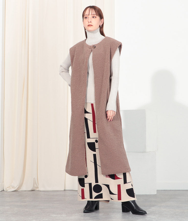 ボア ロング ジレ 364-8950