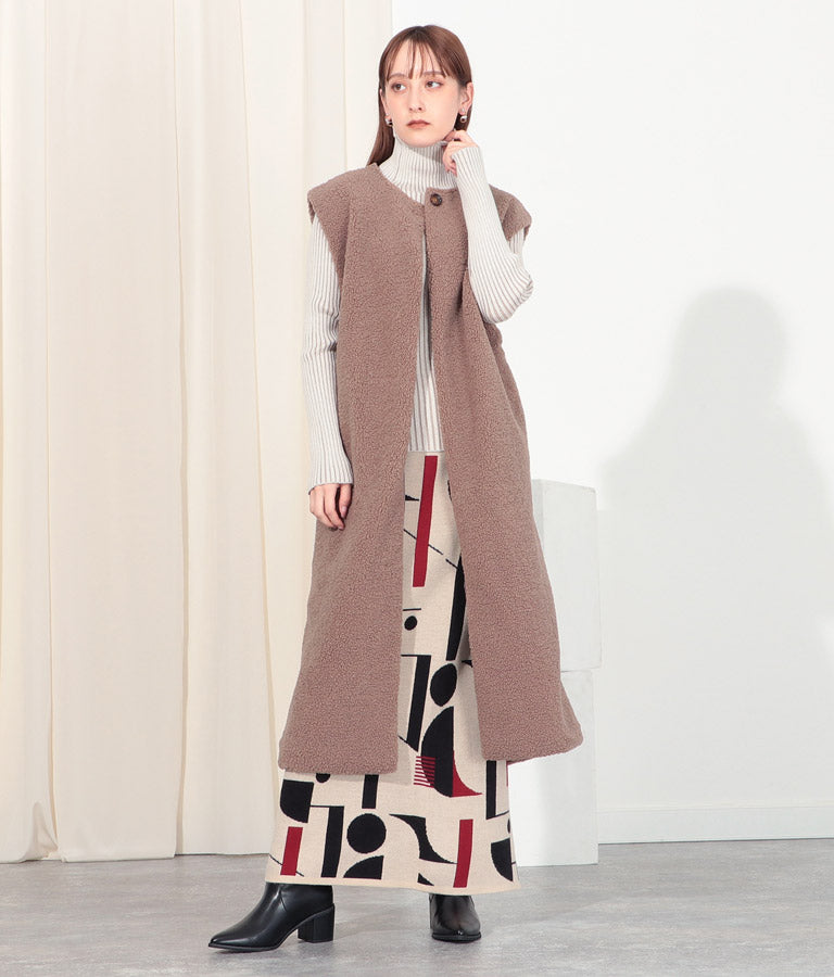 ボア ロング ジレ 364-8950