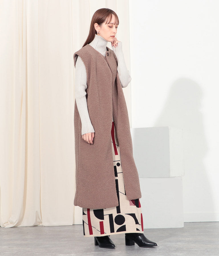 ボア ロング ジレ 364-8950