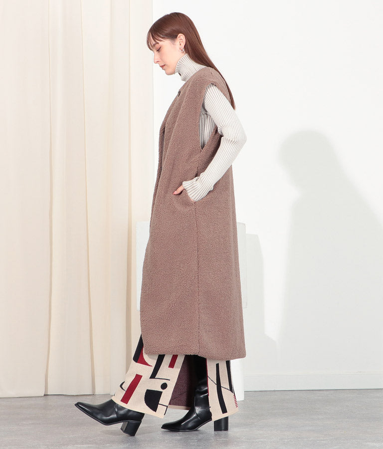 ボア ロング ジレ 364-8950