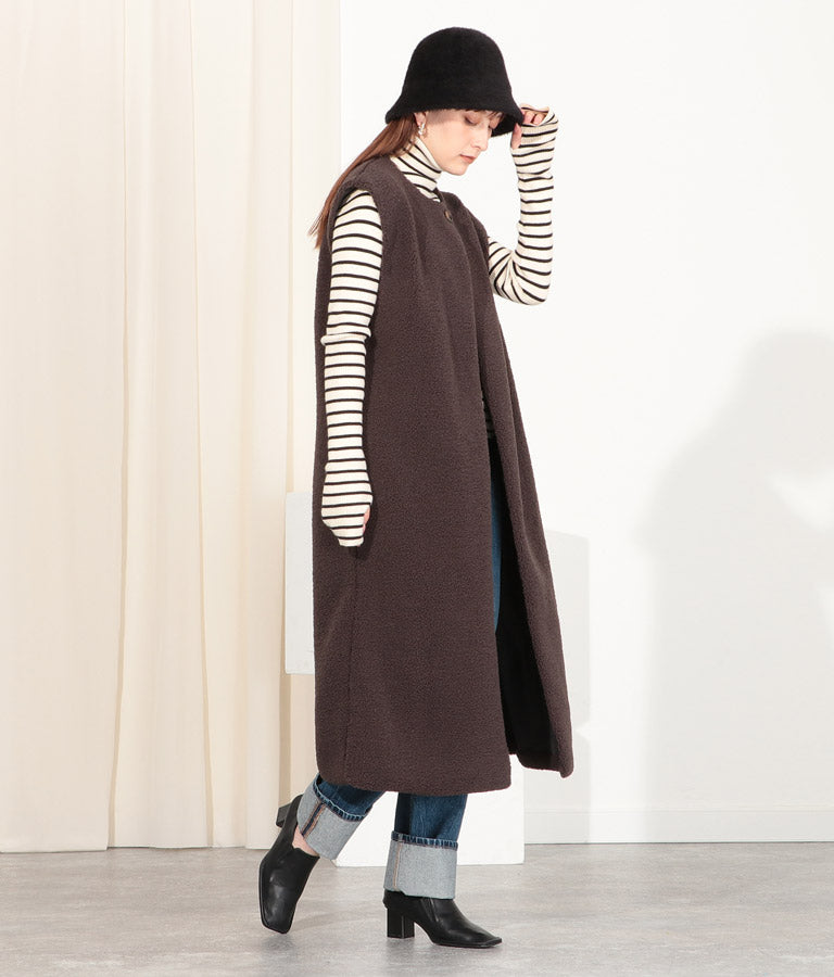 ボア ロング ジレ 364-8950