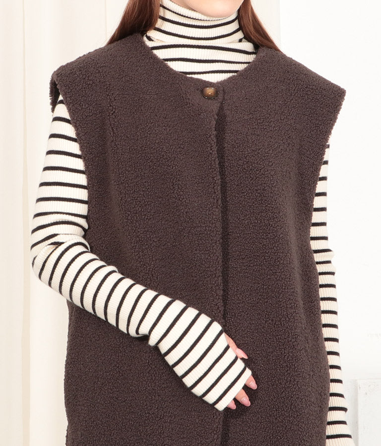 ボア ロング ジレ 364-8950