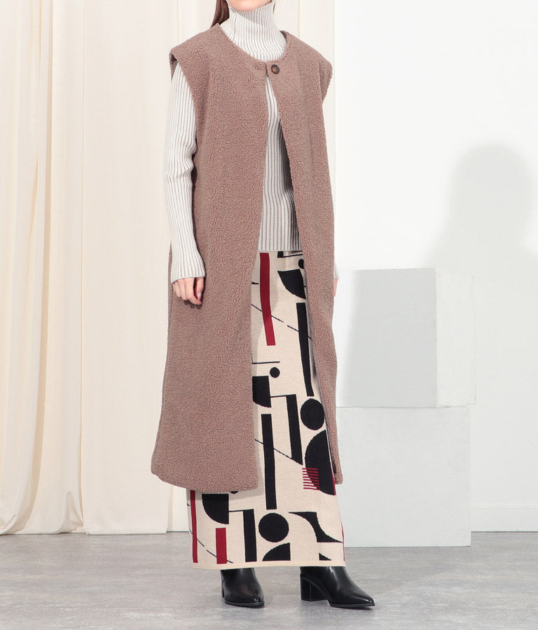 ボア ロング ジレ 364-8950