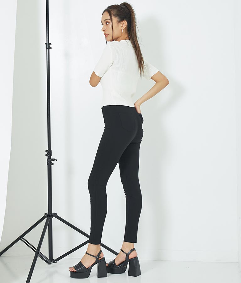 シンプル ストレッチ レギンス パンツ 792-7624