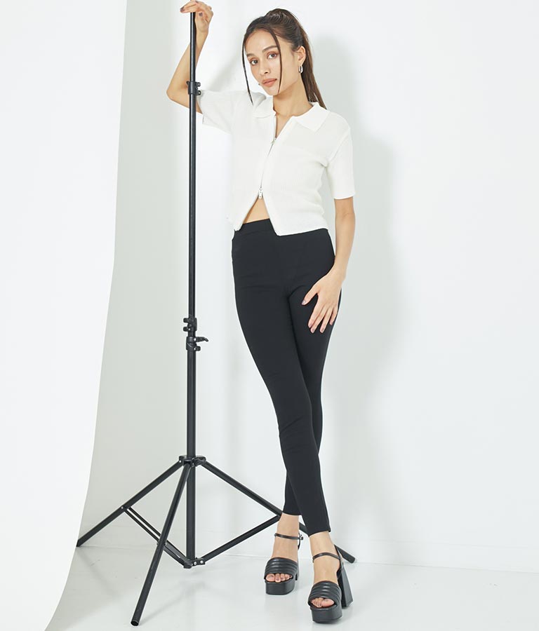 シンプル ストレッチ レギンス パンツ 792-7624