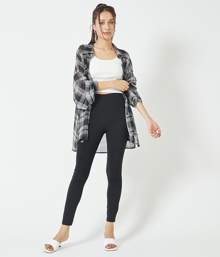 シンプル ストレッチ レギンス パンツ 792-7624