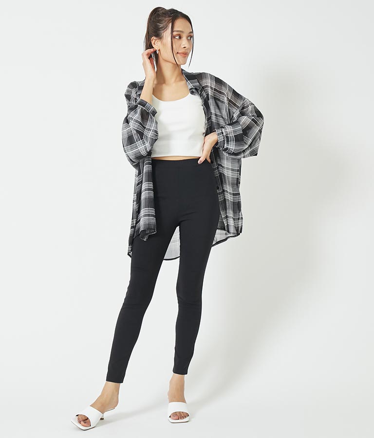 シンプル ストレッチ レギンス パンツ 792-7624