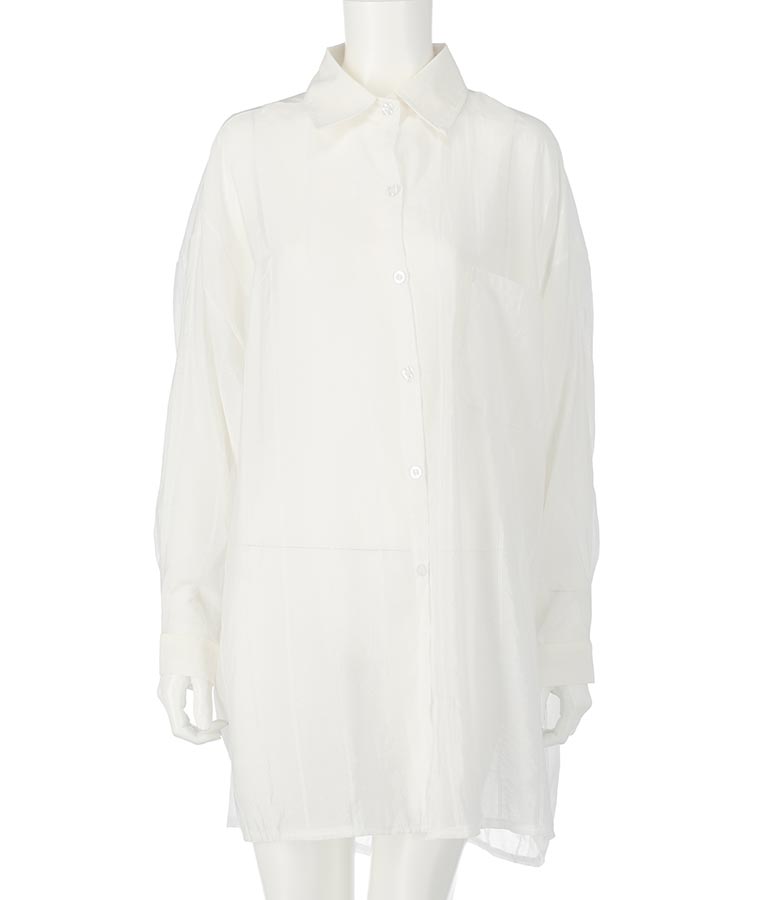 オーバーサイズ ストライプ シャツ 154-5412