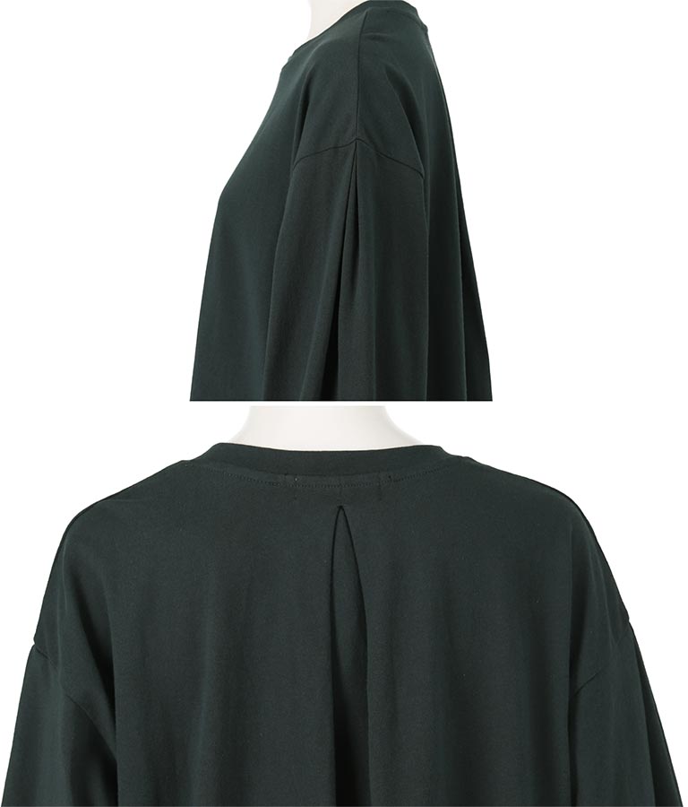 バック タック ボリューム スリーブ ロング Tシャツ 363-9165