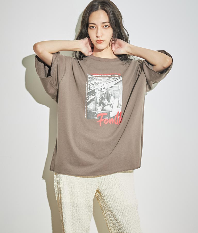 フォトプリント ミニ裏毛 Tシャツ 793-9013