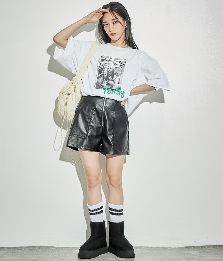 フォトプリント ミニ裏毛 Tシャツ 793-9013