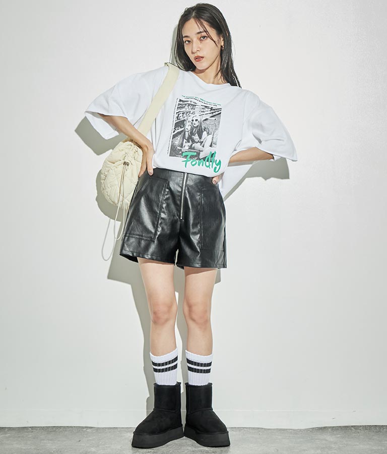 フォトプリント ミニ裏毛 Tシャツ 793-9013