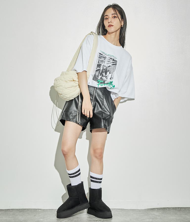 フォトプリント ミニ裏毛 Tシャツ 793-9013
