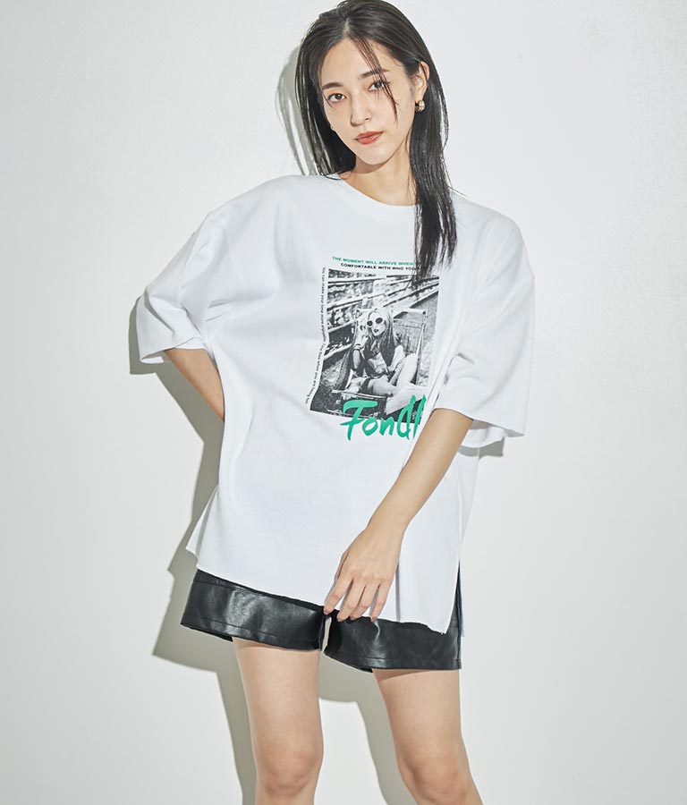 フォトプリント ミニ裏毛 Tシャツ 793-9013