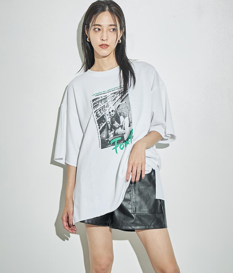 フォトプリント ミニ裏毛 Tシャツ 793-9013