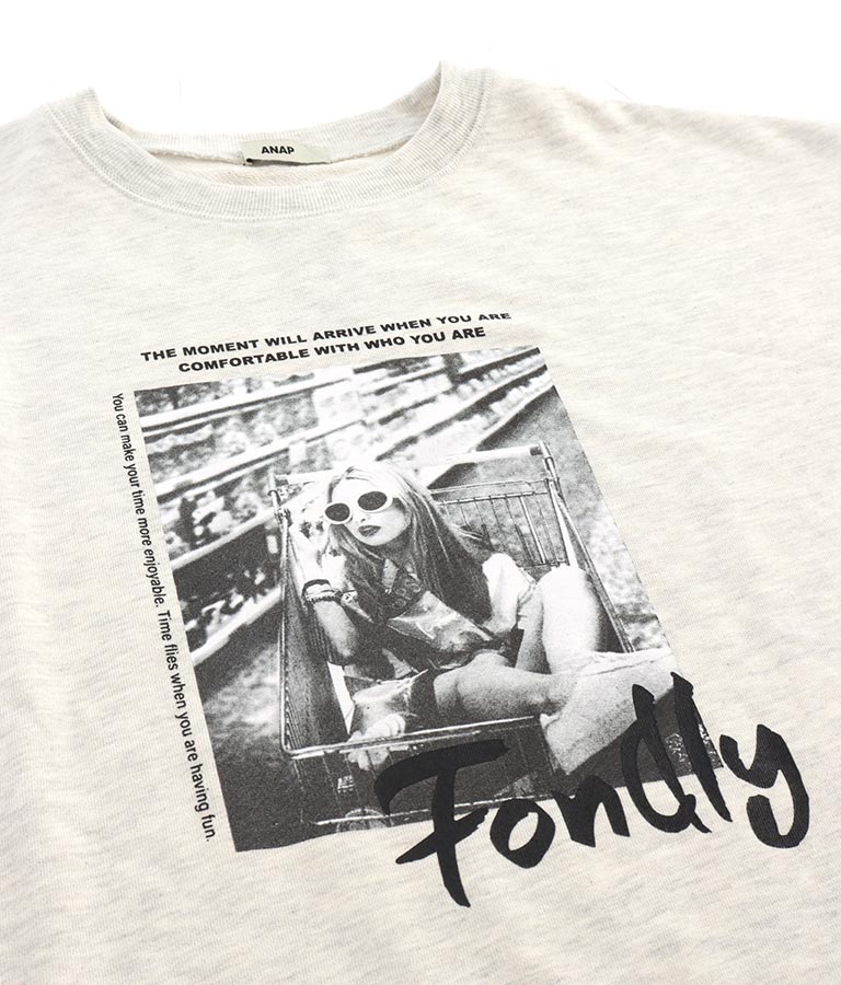 フォトプリント ミニ裏毛 Tシャツ 793-9013