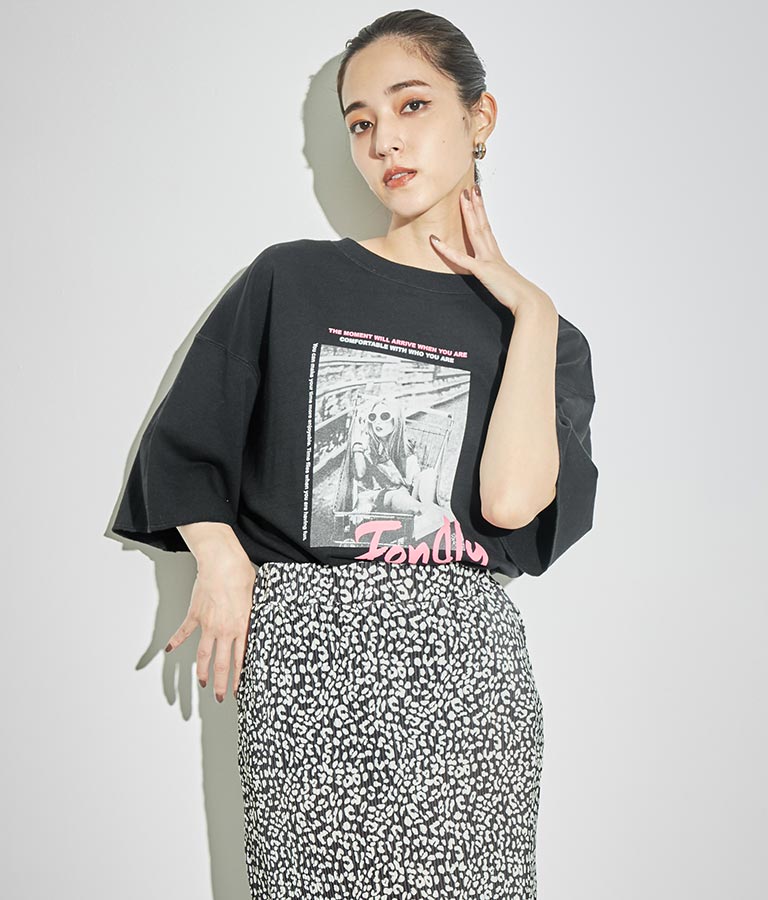 フォトプリント ミニ裏毛 Tシャツ 793-9013